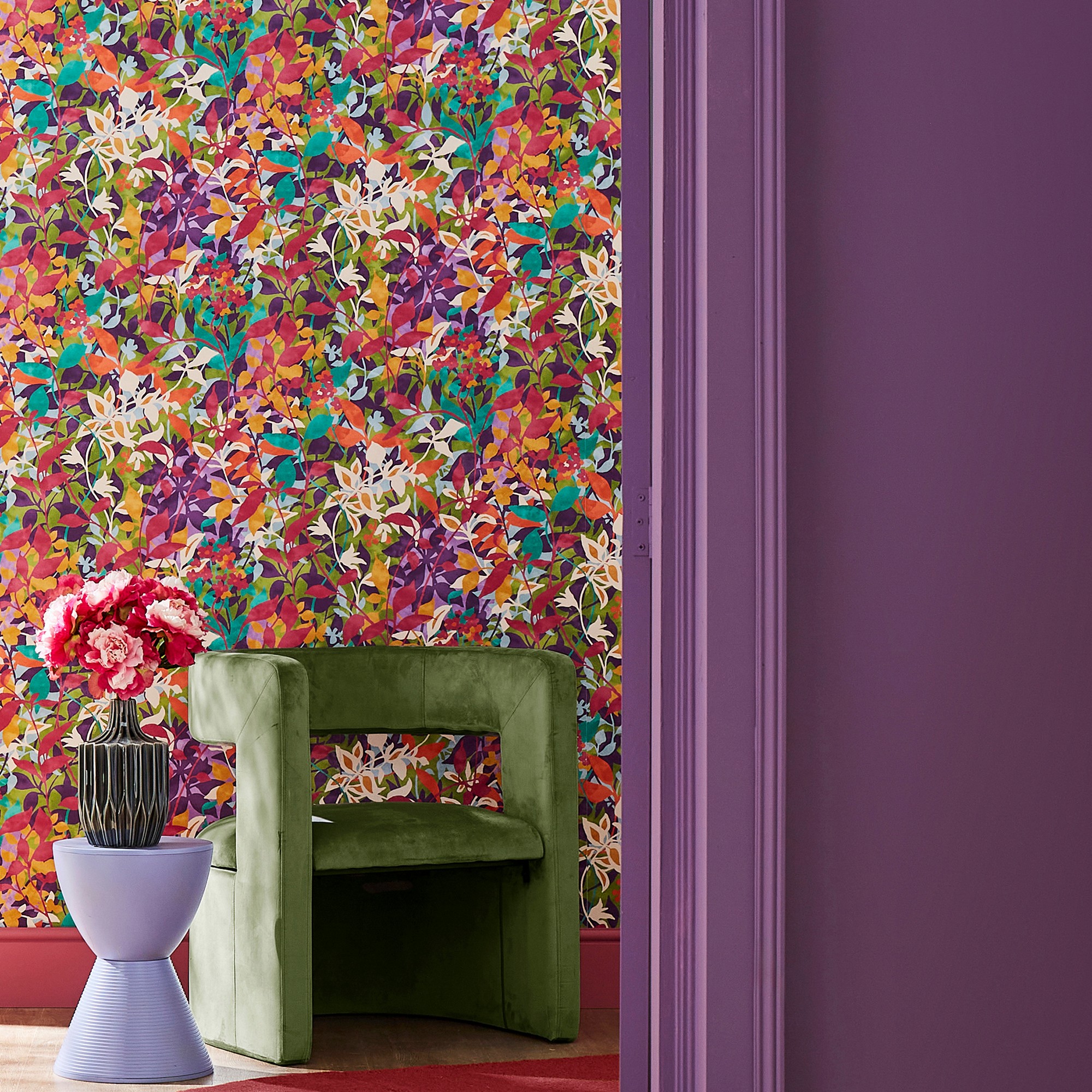 Fleur Wallpaper 124118 By Graham Brown In Brights Multi